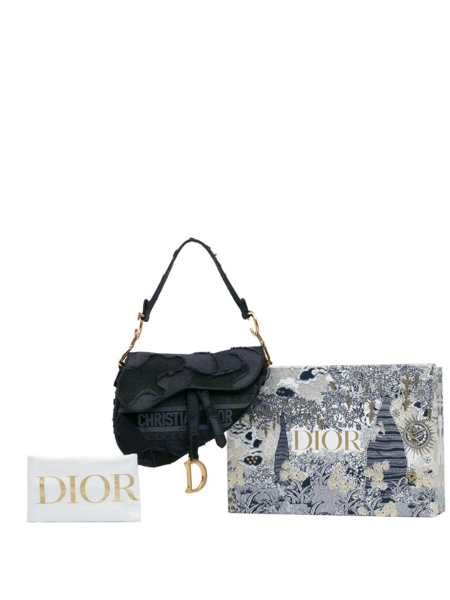 Cheap Camouflage Christian Dior 2019 Saddle Embroidered shoulder Women bag 0305