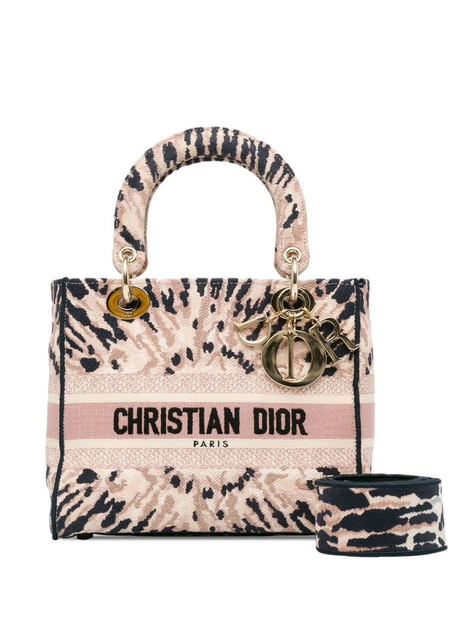 Affordable 2020 Dior Women satchel D-Lite Tie-Dye Lady Christian Medium 0305